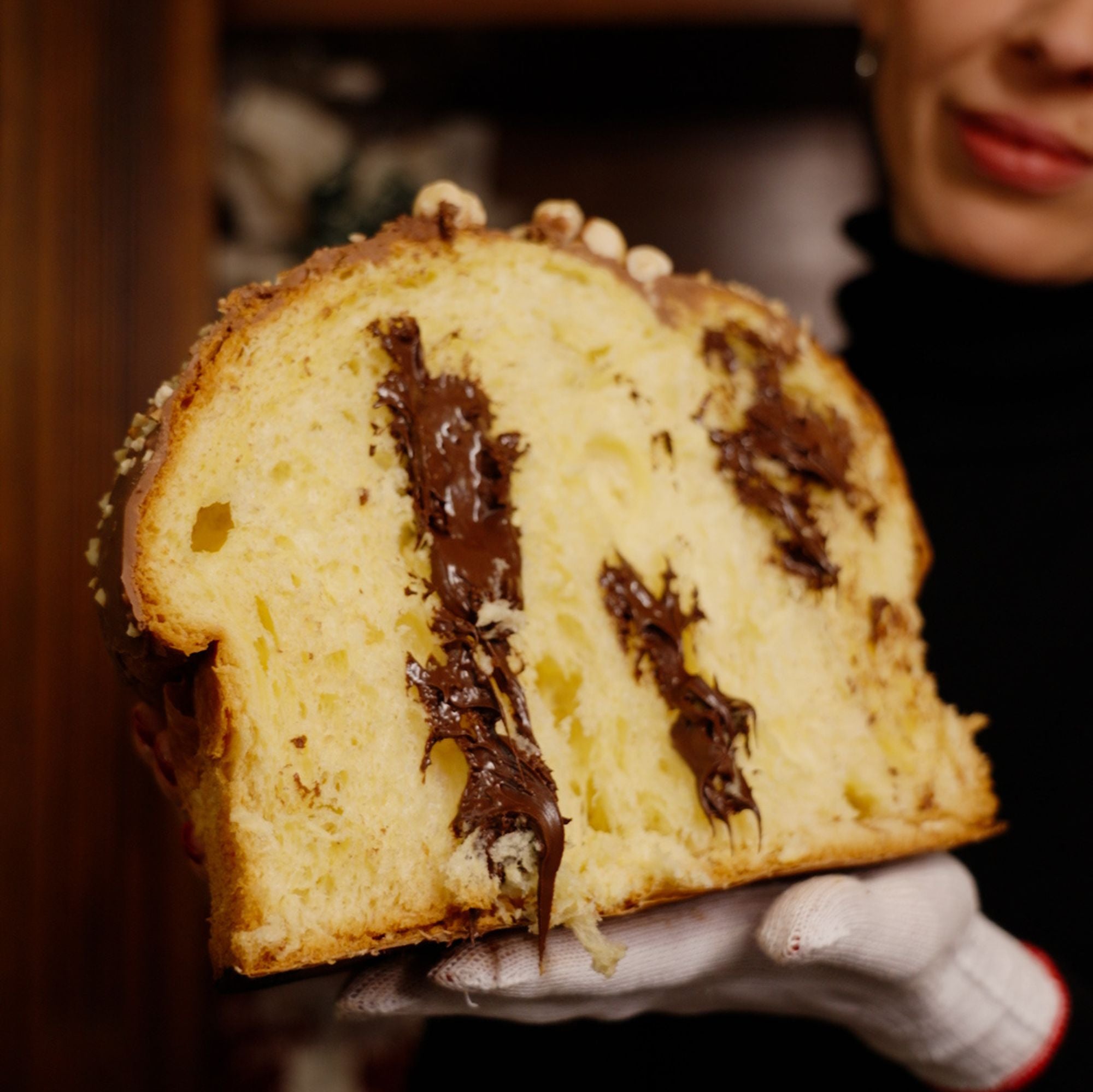 Panettone artigianale Rocher + crema gianduia