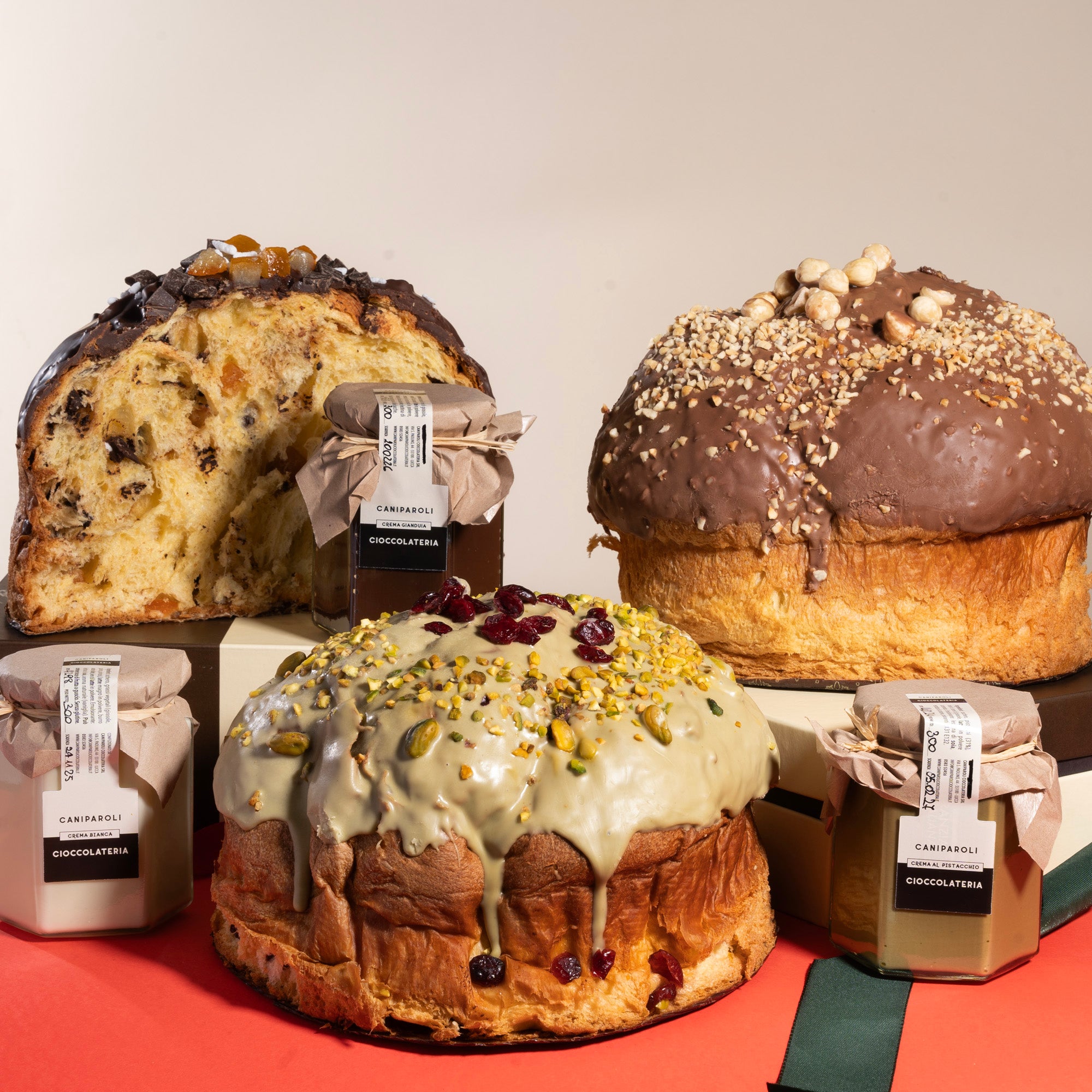 BOX Dolce Capolavoro - 3 panettoni farciti + 3 creme Caniparoli